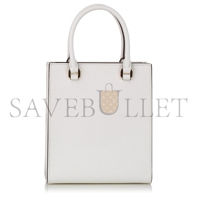 PRADA WHITE SMALL SAFFIANO LEATHER SATCHEL 1BA333 (19*17*6cm) 